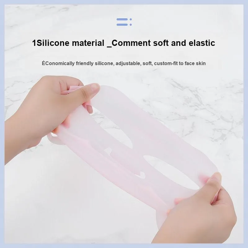 JIAOXUEFEI Facial Mask Fixed Silicone Mask For Applying Facial Masks Anti-Drop Gold Silicone Mask-2