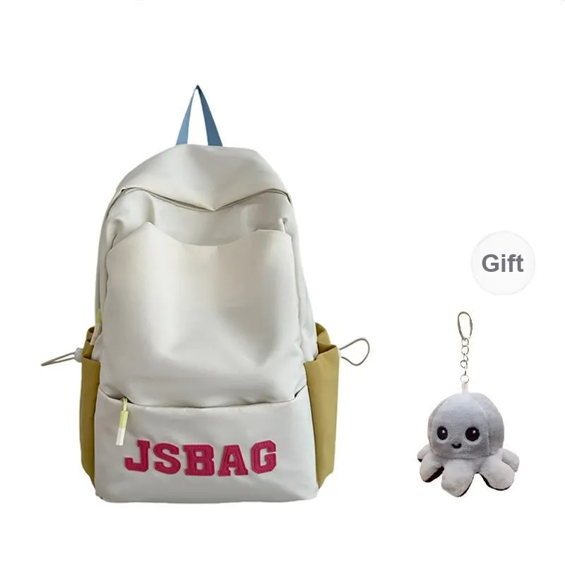 PAIBLOKS Water Resistant Fabric Backpack Regular Women's Men's All Multicolor-11