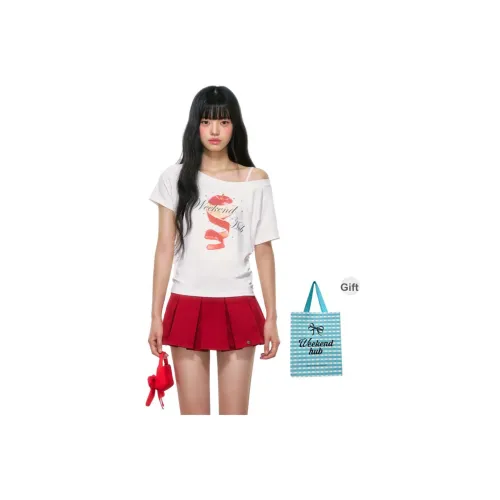 WEEKEND HUB Белый Женские T-рубашки