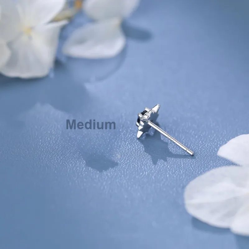 CLARKIA FLOWER 999 Fine Silver Stud Earrings Unisex-2