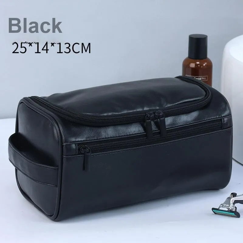 QEEDNS Cross Border Portable Large Capacity Waterproof Travel PU Leather Makeup Bags Multifunction Storage-3