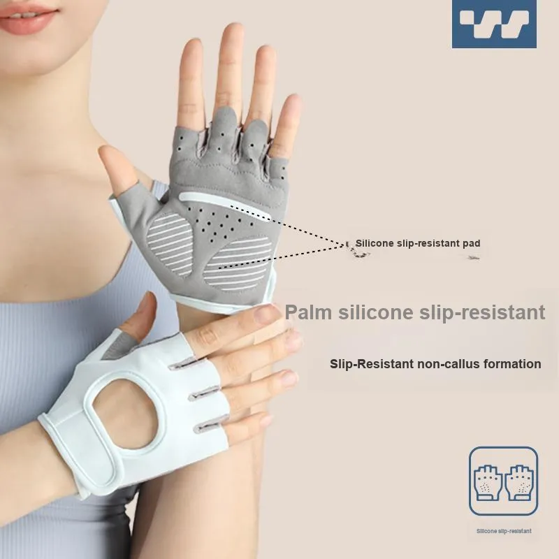 Sway Skateboard Protective Gears Half Finger Sports Glove Silicone Slip Resistant Breathable Unisex-4