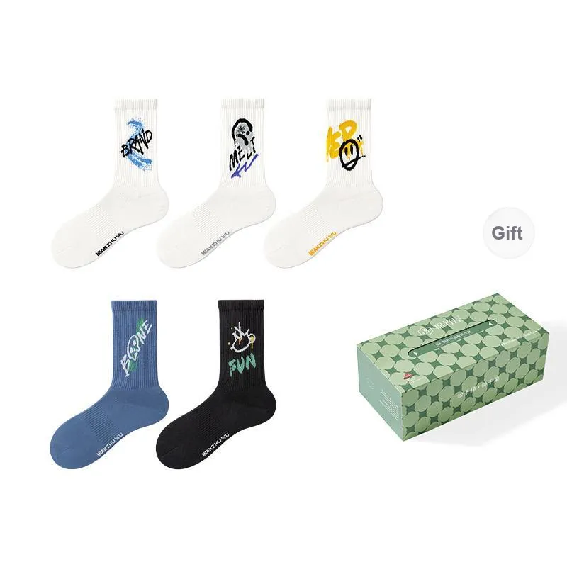 B&C.Room Mid Calf Socks Unisex 5 Pack-0