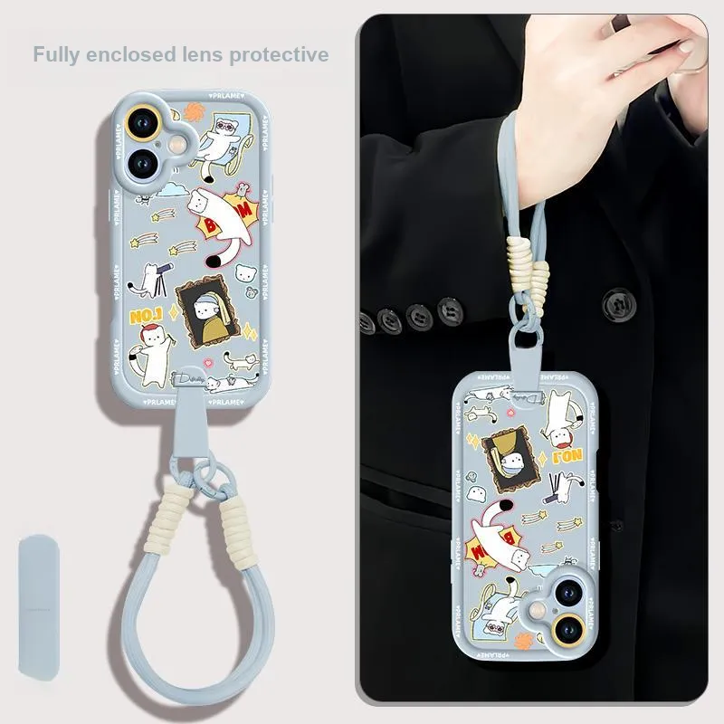 Sen Dog Silicone Material Crossbody Handheld Original Phone Cases Compatible With Apple 16 Pro Max/Pro/Plus/15/14/13-19