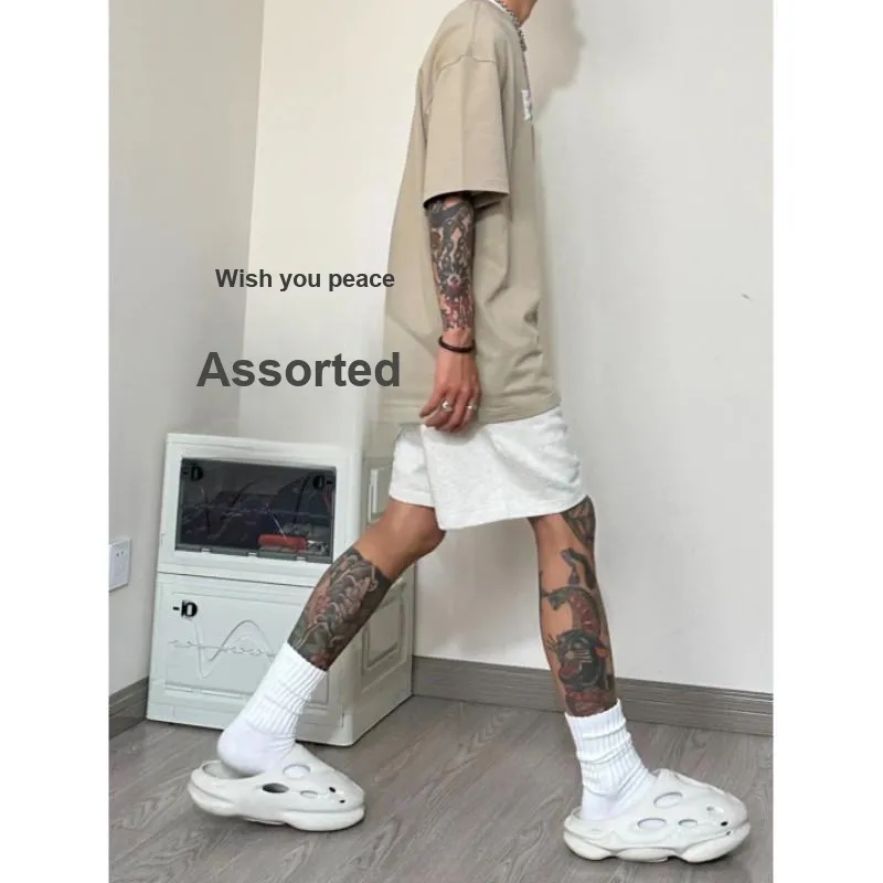 CORNILOT Casual Shorts Unisex White Heather Gray-3
