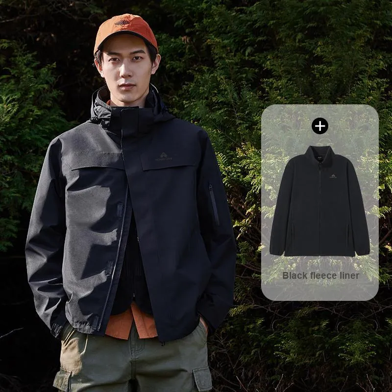 PIONEER CAMP Water-Resistant Windproof Breathable Wear-Resistant Warm Water-Repellent Windbreaker Jacket Unisex-15
