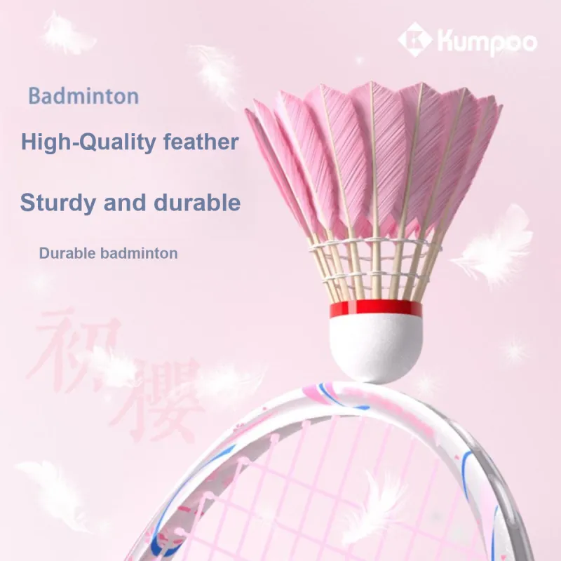 KUMPOO Duck Feather Shuttlecock 6 Pack Duck Feather Unisex Shuttlecocks-2