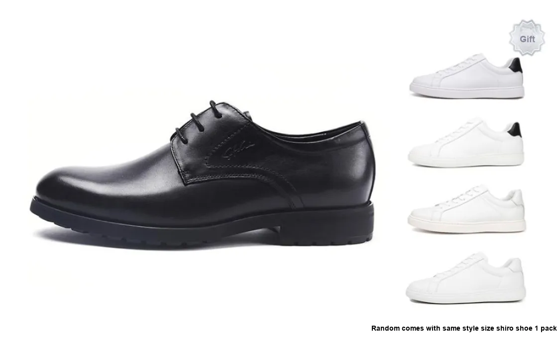 Satchi Casual Leather Shoes Men's Low Top Black