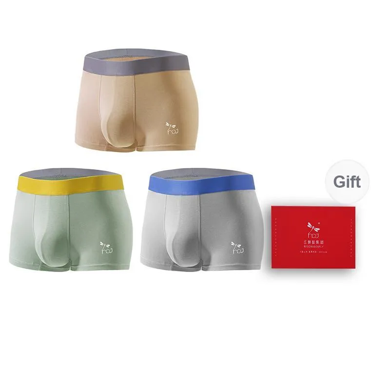 RED DRAGONFLY Cotton Panties Men's 3 Pack Gift Box Set-9