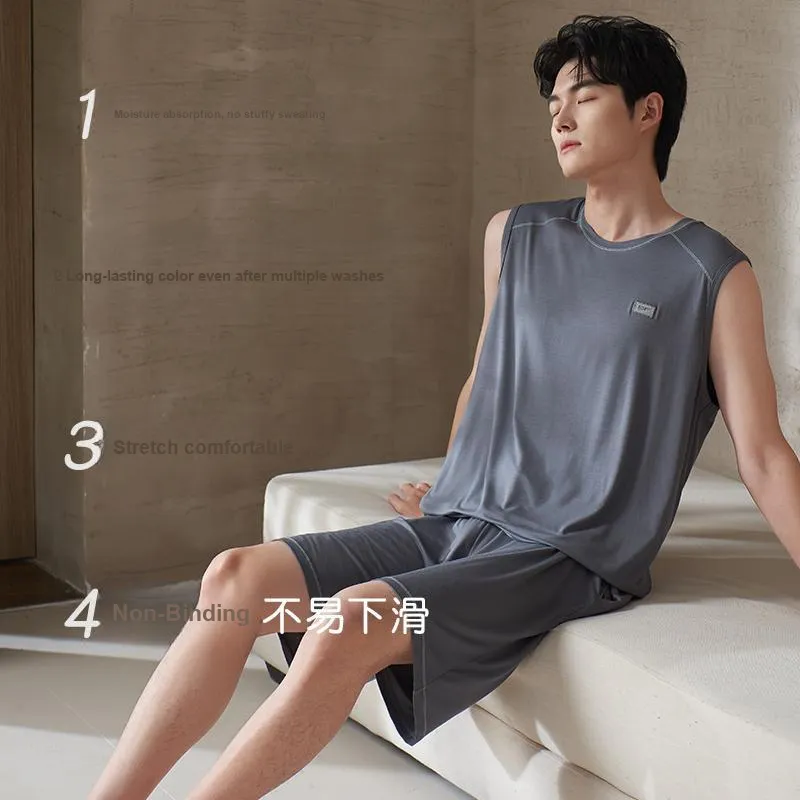 Xuan Liang Pajama Set Men's Paris Gray-2