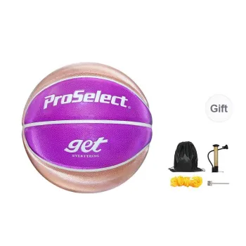 ProSelect PU Basketball Pink Purple Size 5 Reflective Training Kids'