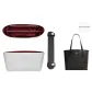 Black Silver City33 Two-Piece Set[Shoulder Strap Pad+Burgundy Waterproof Liner]❤ Compartment Style