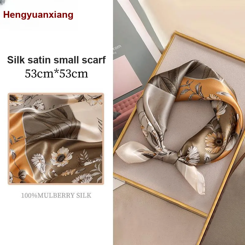H YXIANG Silk Scarves Women's-16