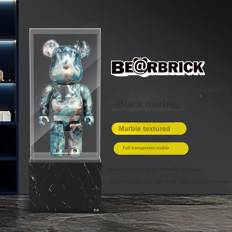 LIGHT YOUR BRICKS Compatibility 1000% Building Blocks Bear Display Case Bearbrick Storage Box Model Accessories-11