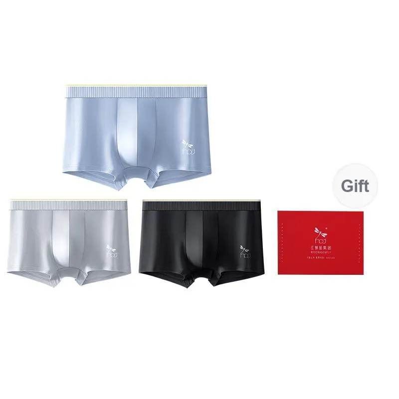 RED DRAGONFLY Cotton Panties Men's 3 Pack Gift Box Set-11