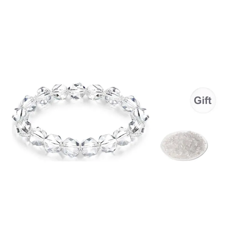 LUXLINE Natural White Crystal Bracelets Unisex-8