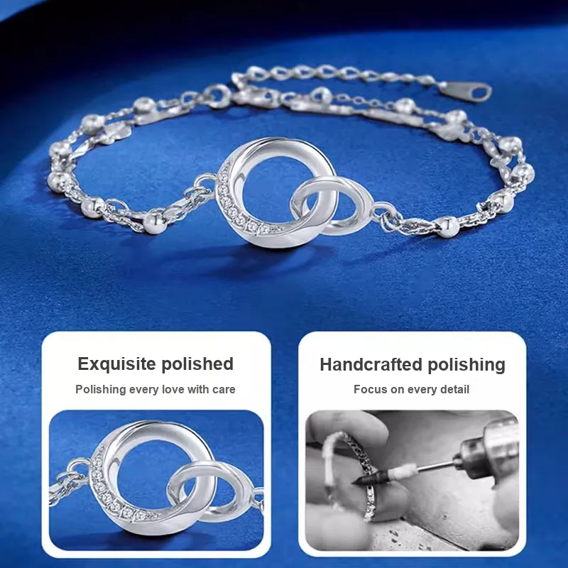 Regalrose 999 Fine Silver Bracelets Women's Silver-3