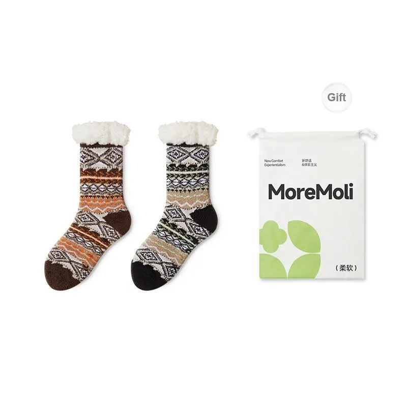 Moremoli Mid Calf Socks Women's Shopping Bag 2 Pack-9