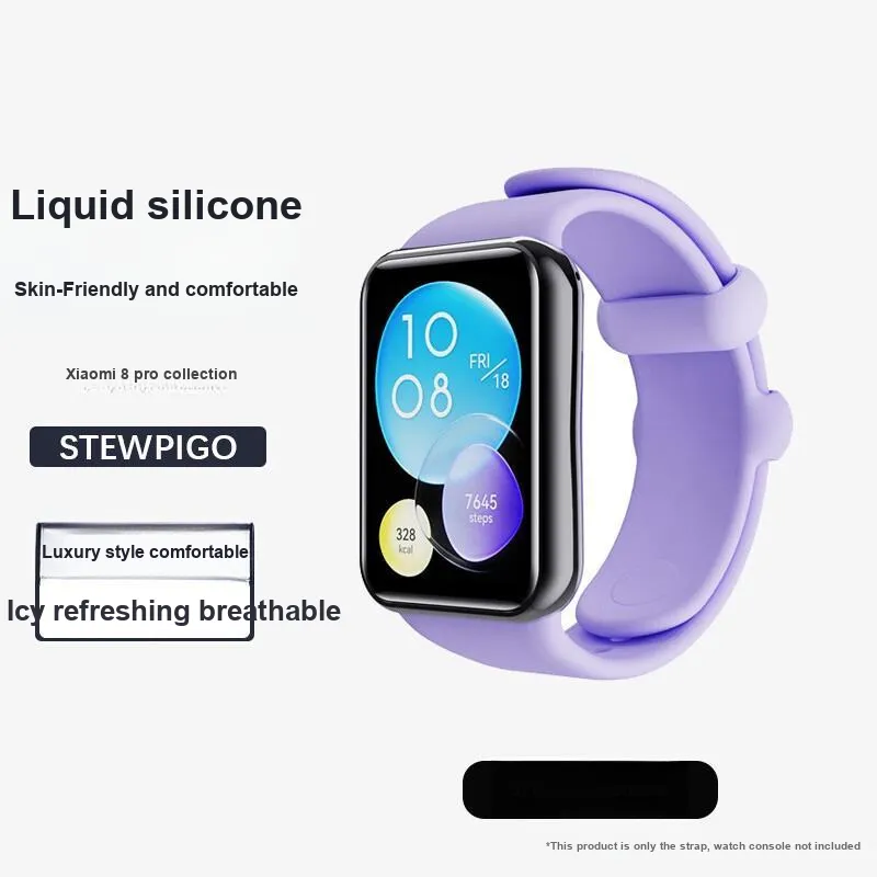 STEWPIGO Xiaomi Compatibility Watch Band 130 205mm Silicone Material-9
