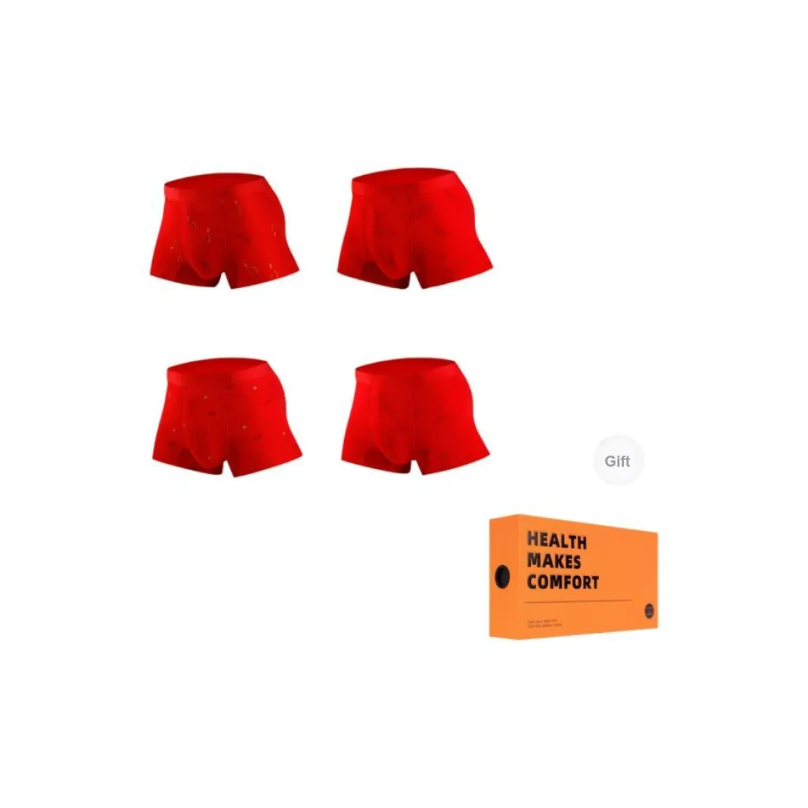 Vine Color Underpants Men's 4 Pack