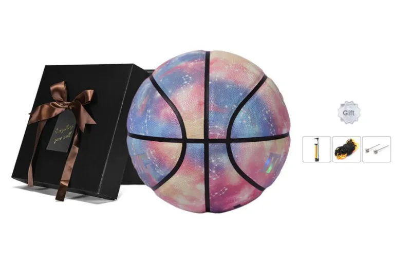 MILACHIC PU Basketball Camouflage Size 7 Glow in The Dark Training Unisex-5