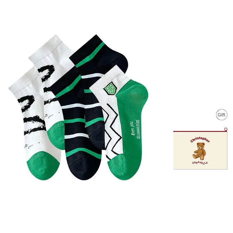Caramella Ankle Socks Men's Shopping Bag Combo Set-7