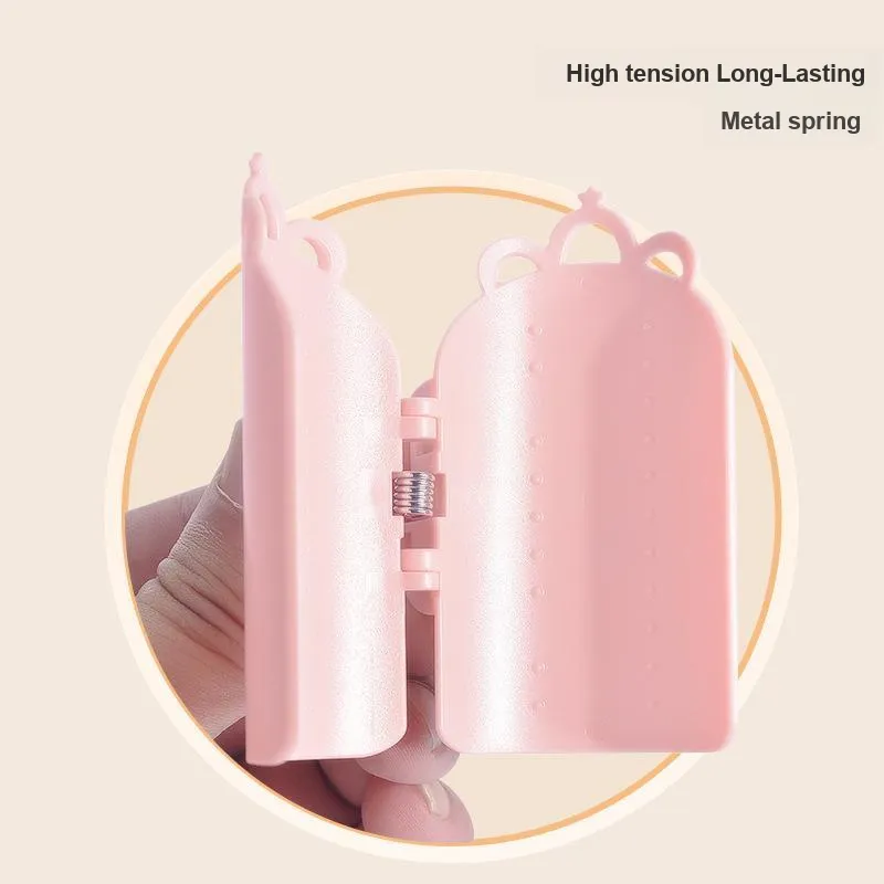 XIHUALUO 3 Pcs Crown Roll Hair Clip Self-Adhesive Hook-and-Loop Bangs Clip DIY Curler Curl-1