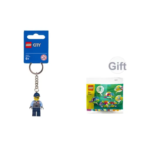LEGO City Collection Брелок Охранник тюрьмы Рыбка Патч Сумка Фигурки для конструкторов 0 300 шт. 853568+30545