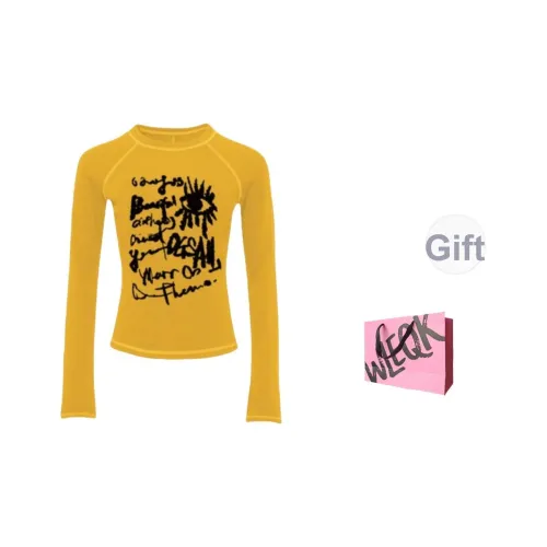 CTRTRC Желтые Женские T-рубашки