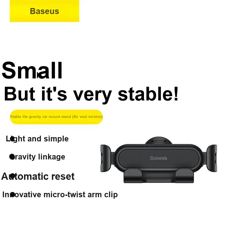 Baseus Bracket Stable Lite Gravity Car Mounted Air Vent Version Fully Automatic Reset Gravity Linkage-1