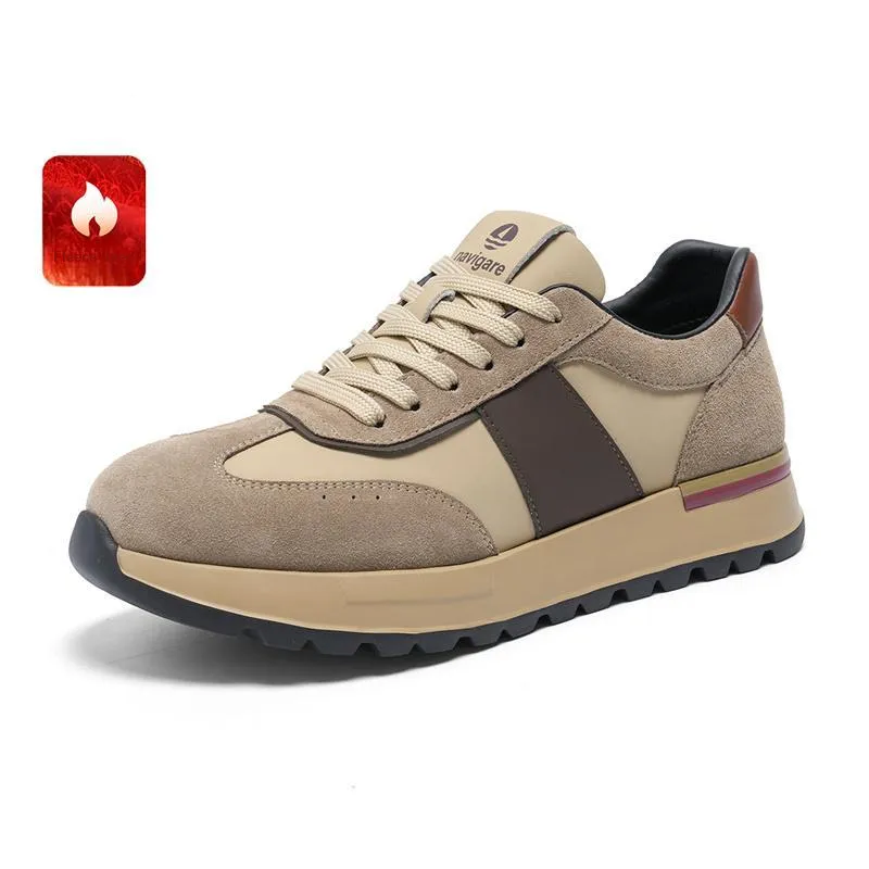 NAVIGARE Italy Version Small Sailboat Low-Top Casual Shoes Men's Khaki-1
