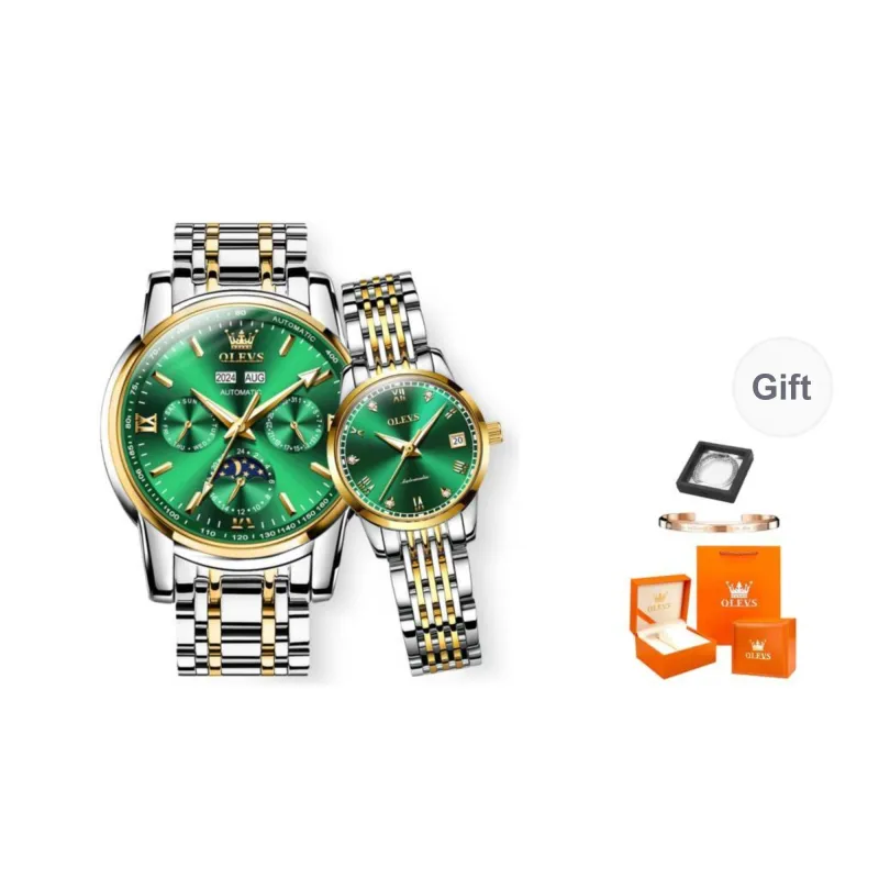 OLEVS Heart-to-Heart Knot Collection Mechanical Movement Watch Unisex White Dial-11