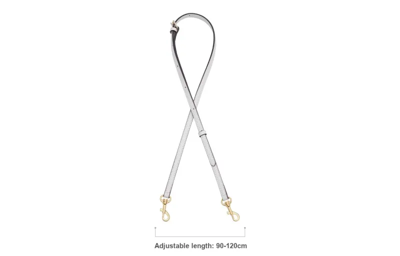 Lan Bao Fan Microfiber Polyurethane Fashion Versatile Shoulder Strap Bag Strap Women's Milk White/Black-41