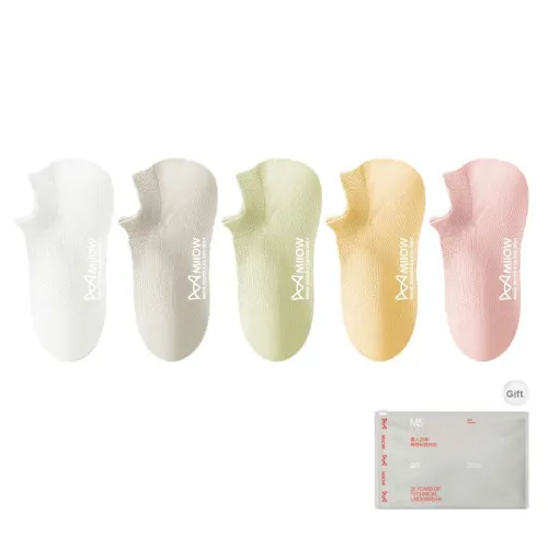 MIIOW Trend Party Series Ankle Socks Women's Shopping Bag 5 Pack