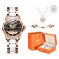 Steel Band Rose Case Black Dial Women's