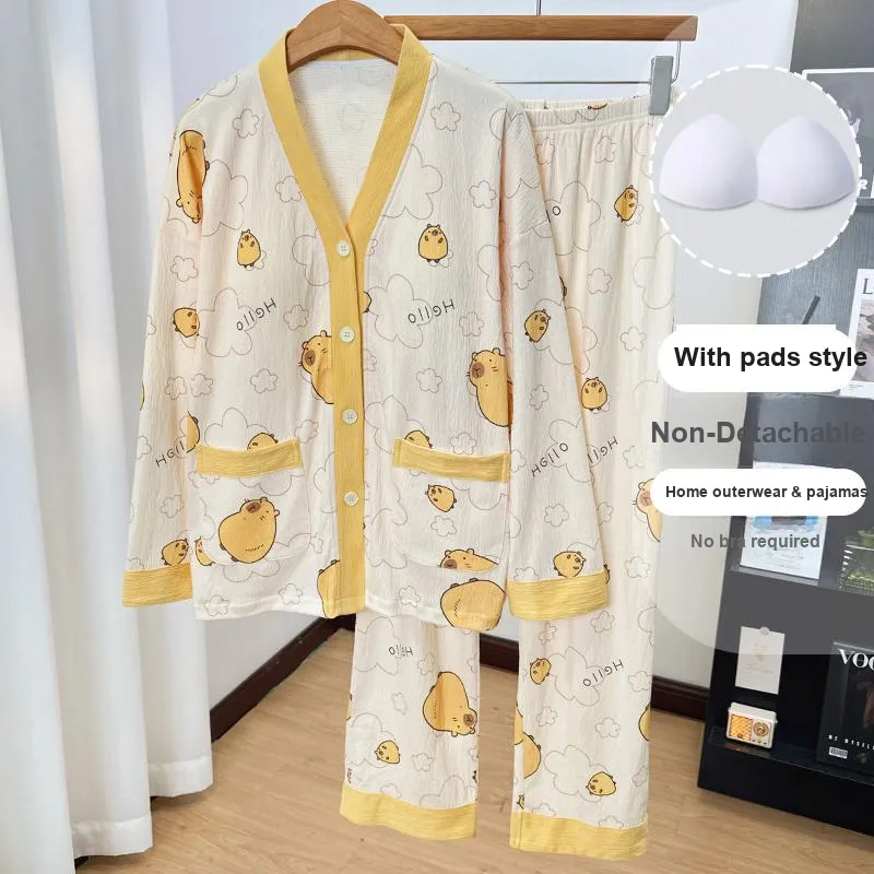 Sleeping Beauty Pajama Set Women's Yellow-2