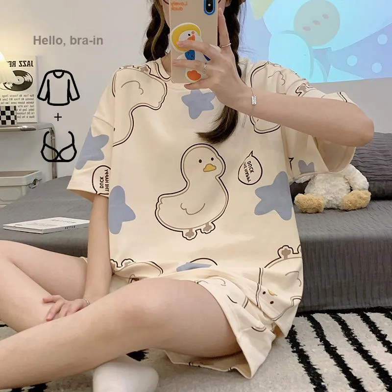 The Story Of The Flower Season Pajama Set Women's Apricot-2