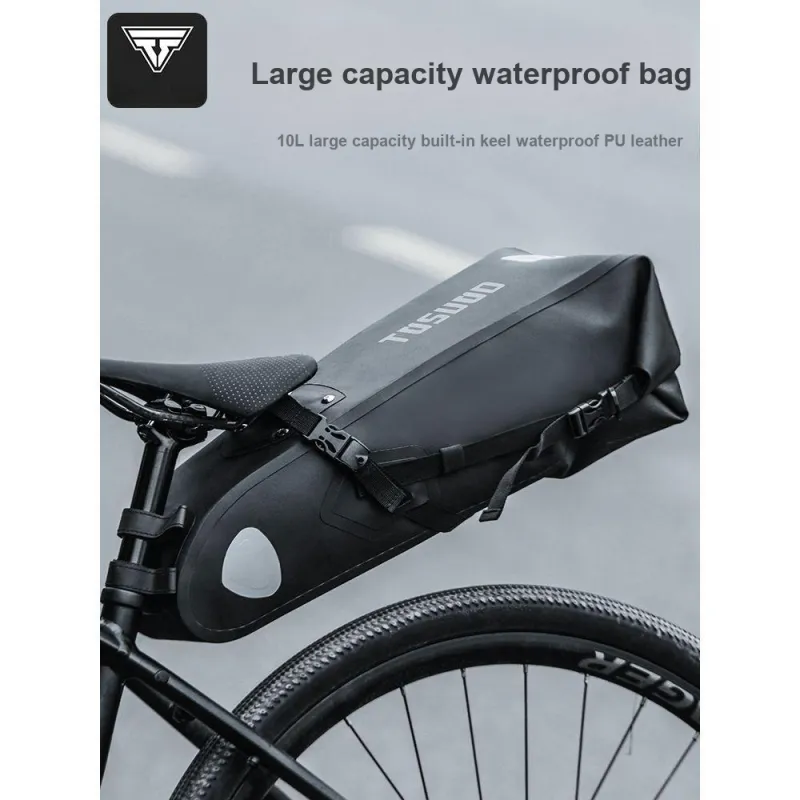 TOSUOD Ride A Big Tail Bag Unisex Double-Sided Adhesive PU Leather 62x14x14cm-4
