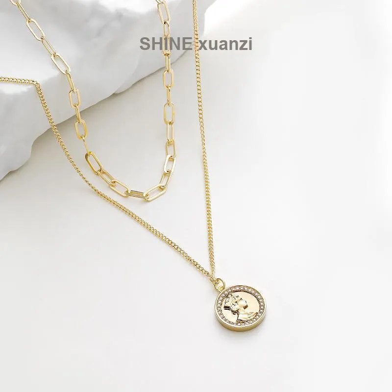 SHINE Copper, Zircon Necklaces Women's-1