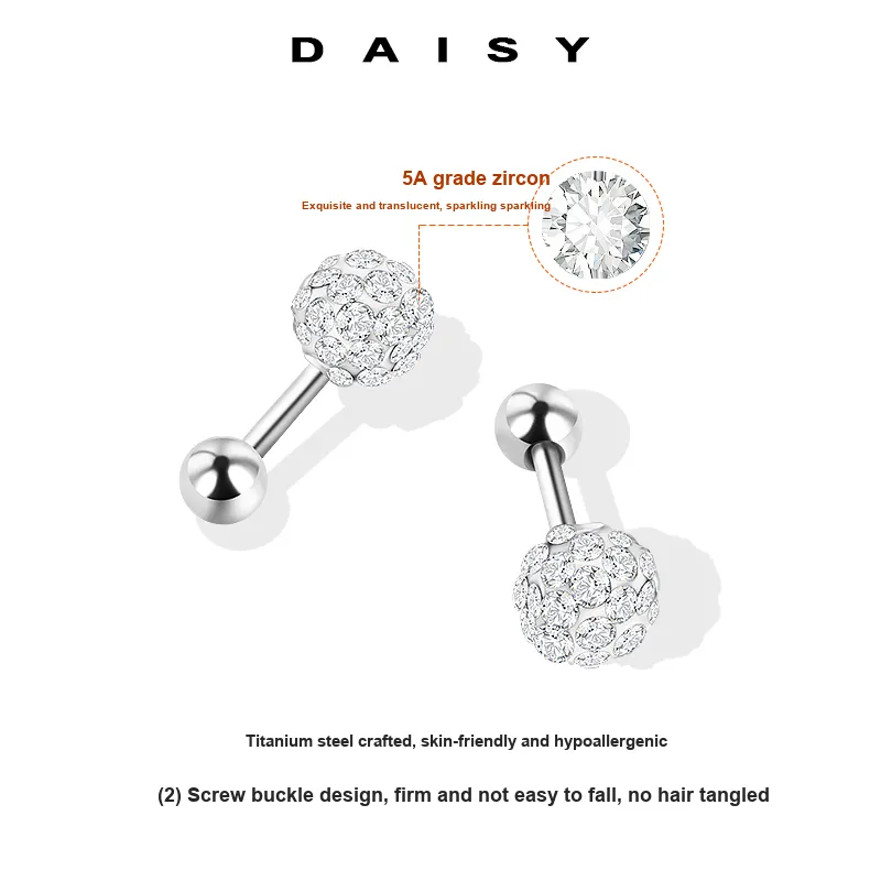 Daisy Dream Titanium Steel Stud Earrings Women's-2