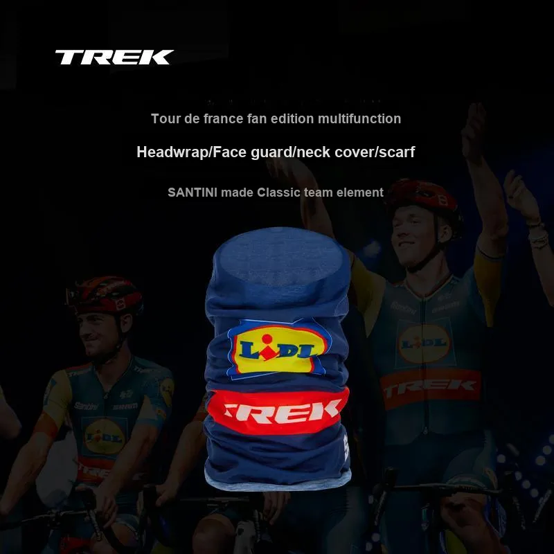 TREK Cycling Gear Santini Lidl Trek Team Edition Commute Unisex Polyester, Knitted Fabric Dark Blue/Yellow-2