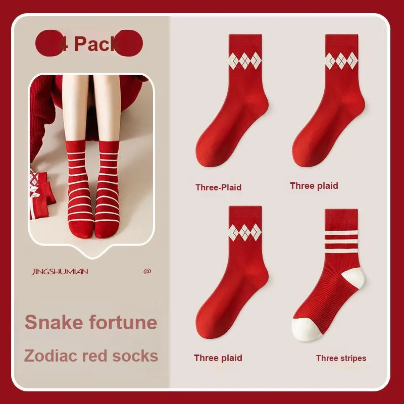 ROBINHOOD Mid Calf Socks Women's 4 Pack-7