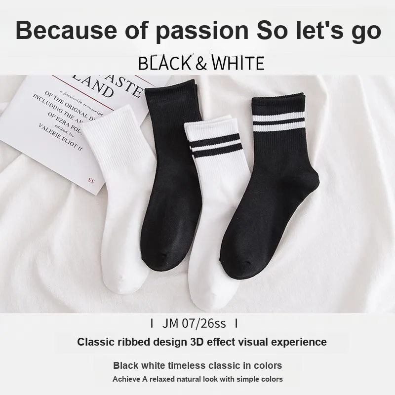 MIIOW Mid Calf Socks Unisex Shopping Bag 10 Pack-4