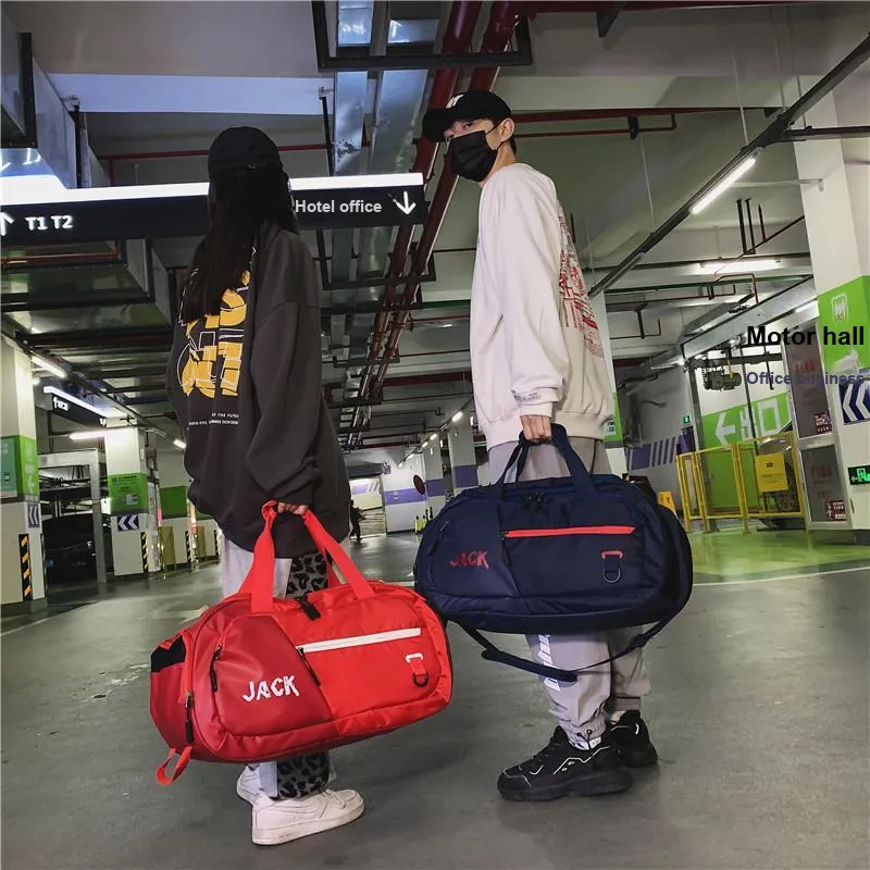 PULUWIRR Oxford Gym Bag Medium Size Unisex White, Black-28