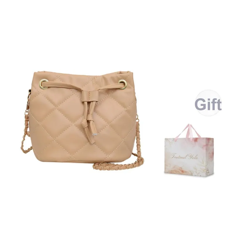 TOUTSEUL YOLO PU Crossbody Bag, Shoulder Bag Women's White/Khaki/Black/Rose Red-22