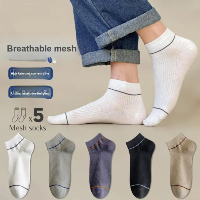 AUGUST Ankle Socks Men's 5 Pack-2