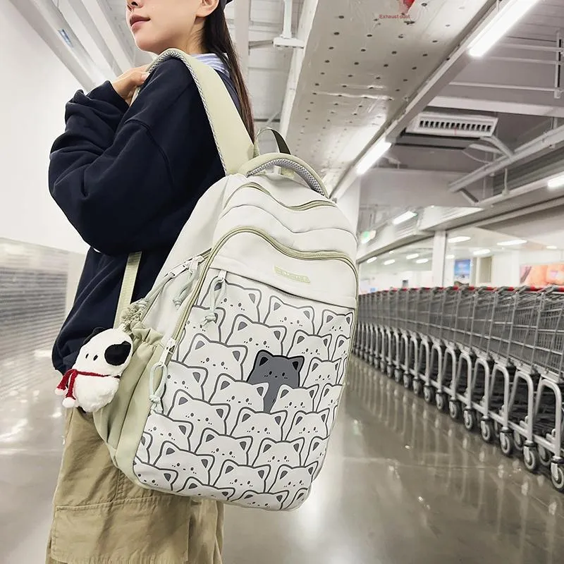 XIANGSU Nylon Backpack Regular Unisex Multicolor-21