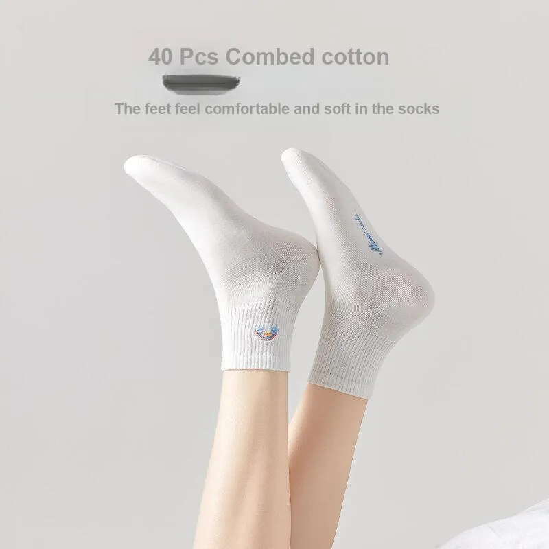 MIIOW Mid Calf Socks Unisex 5 Pack-14