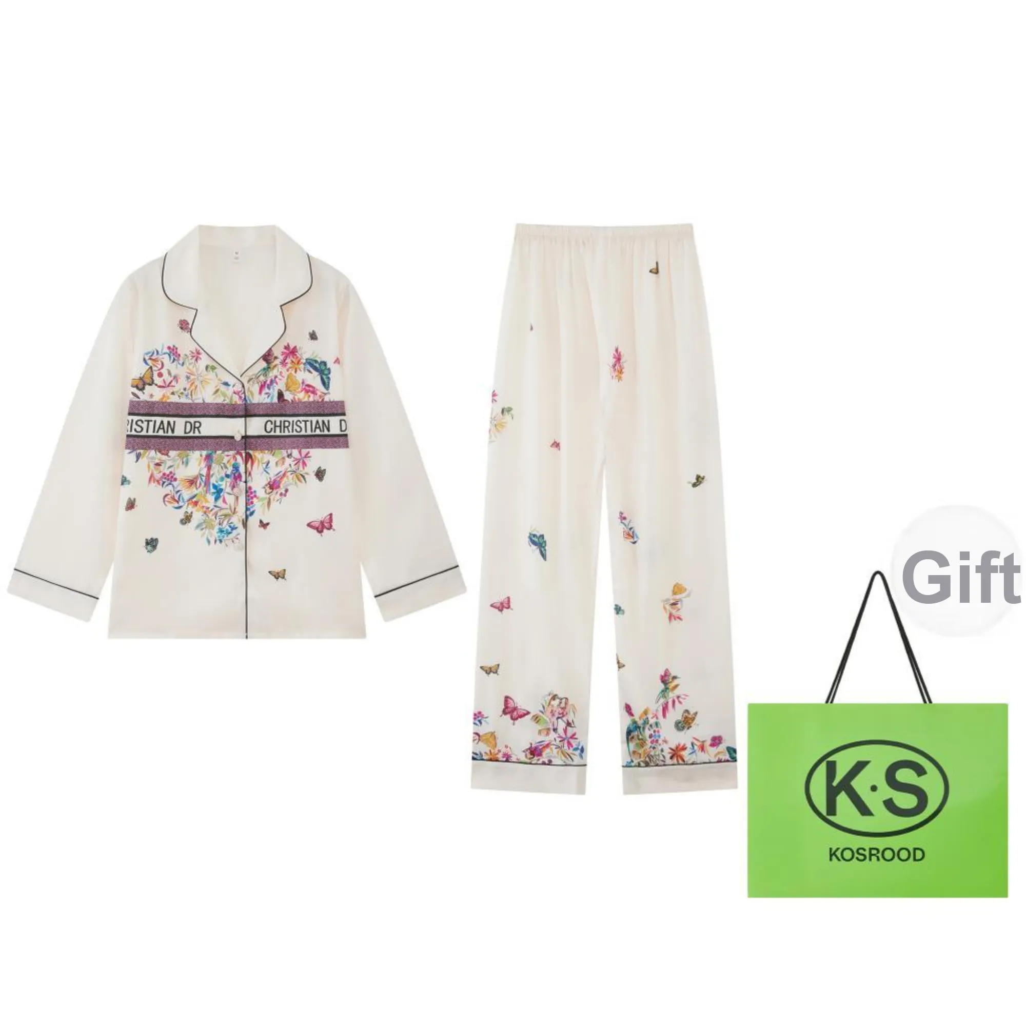 Kosrood Pajama Set Women's White