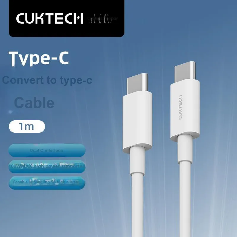 CUKTECH 0.5m X 1 Beige 1.5m X Beige Type c To Type c Laptop Fast Charging Cable PD60W Charger Cable-11